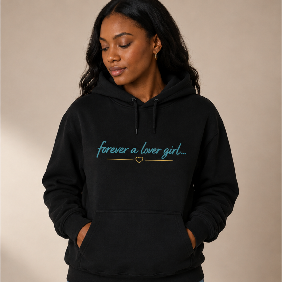 Forever A Lover Girl Hoodie — Black